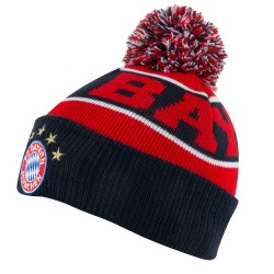 Bayern Munich Knitted Bobble Hat - Navy - Kids Bayern Munich Knitted Bobble Hat - Navy - Kids